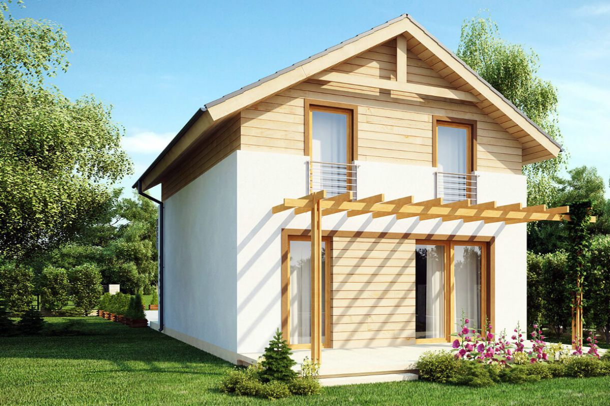Каркасный дом с мансардой 110 м²